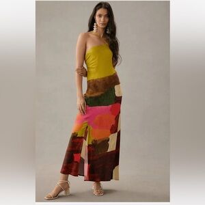 Bl-nk Blank Bl^nk London Anthropologie Satin Slip Midi Dress, M